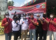 PMI Kab Bekasi Gandeng Forum Barisan Cinta Lingkungan dan Lembaga Anti Narkotika Kab Bekasi Giat Aksi Donor Darah