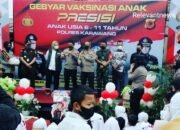 Kapolda Jabar Tinjau Gebyar Vaksinasi Anak Presisi Usia 6 -11 Tahun