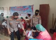 Kapolres Toba Tinjau Pelaksanaan Vaksinasi Covid-19 Anak Sekolah Dasar
