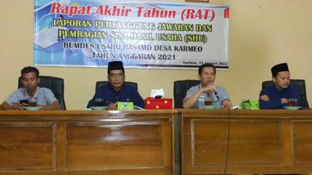 Pemdes Karmeo Gelar RAT Bumdes Usaho Basamo TA 2021