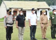 Bupati Tapanuli Utara Hadiri Apel Gelar Pasukan Dalam Rangka Kunker Presiden RI di Kabupaten Tapanuli Utara.