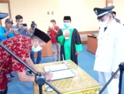 Sekda M.Azan SH Melantik PJ.Kades Matagual Kecamatan Batin XXIV Batang Hari