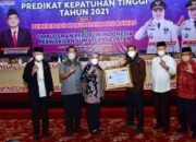 Pemerintah Musi Rawas Kembali Raih Penghargaan Pradikat Keputusan Tinggi Tahun 2021 Dari Ombudsmen RI.