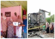 Pasca Kebakaran Rumah Warga di Desa Olak, Ketua TP-PKK Batanghari Tinjau Lokasi dan Berikan Bantuan Kepada Korban