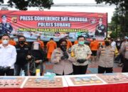 Press Conference Polres Subang terkait Pengungkapan Tindak Pidana Narkotika dan Minuman Beralkohol