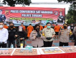 Press Conference Polres Subang terkait Pengungkapan Tindak Pidana Narkotika dan Minuman Beralkohol