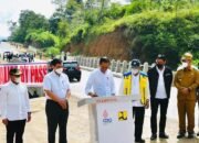 Presiden RI Jokowi Tanda tangani Prasasti jalan By Pass Balige Kabupaten Toba