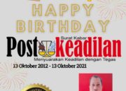Plt. Kepala Dinas Pekerjaan Umum dan Penataan Ruang Mengucapkan Happy Anniversary Postkeadilan yang ke 9