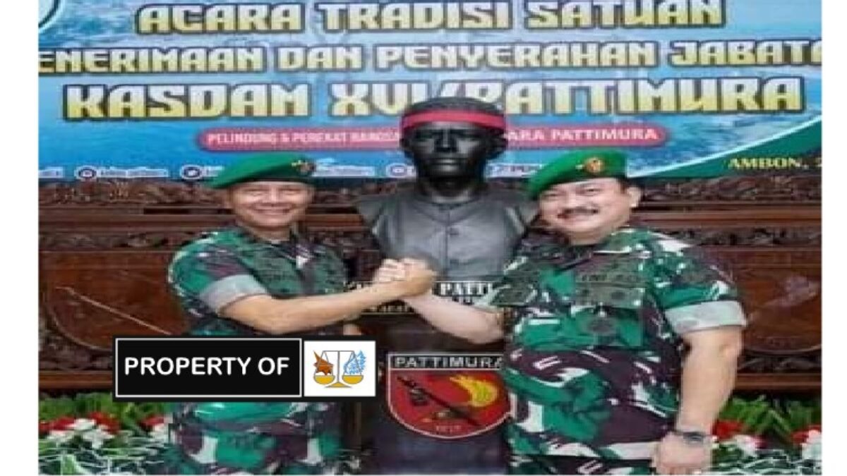 Pangdam XVI/ Pattimura Mayjen TNI Richard Tampubolon Pimpin Penyerahan Jabatan Kasdam