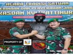 Pangdam XVI/ Pattimura Mayjen TNI Richard Tampubolon Pimpin Penyerahan Jabatan Kasdam