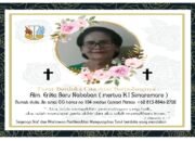 Ucapan Turut Berduka Cita atas Berpulang nya Alm. Erika Boru Nababan ( mertua K.I Simaremare)