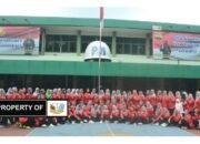 HUT Pomad Ke-76, Jaga Imunitas Tubuh Denpom I/5 Medan Laksanakan Senam Bersama