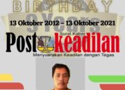 Kepala Dinas Pertanian Humbang Hasundutan Mengucapkan Happy Anniversary Postkeadilan yang ke 9