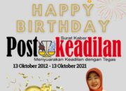 Kepala Sekolah SMAN 1 Kota Bekasi Mengucapkan Happy Anniversariy Postkeadilan yang ke 9