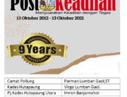 CAMAT Dan Kepala Desa se-Kecamatan Pollung  Mengucapkan Happy Anniversary Postkeadilan yang ke 9